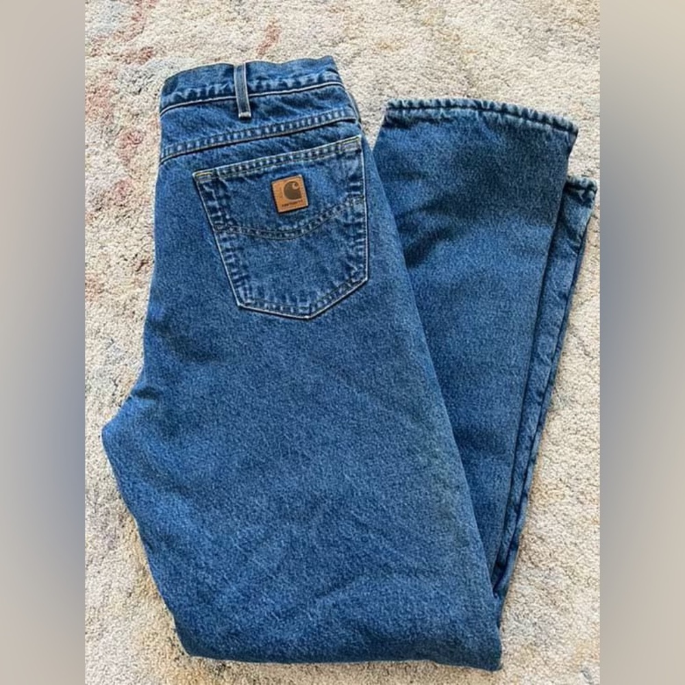 Carhartt Fleece Lined Denim Jeans- 35 x 34